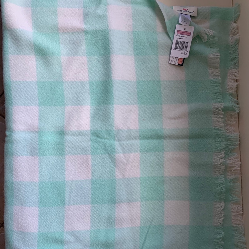 Vineyard Vines Wintermint Buffalo Check Scarf